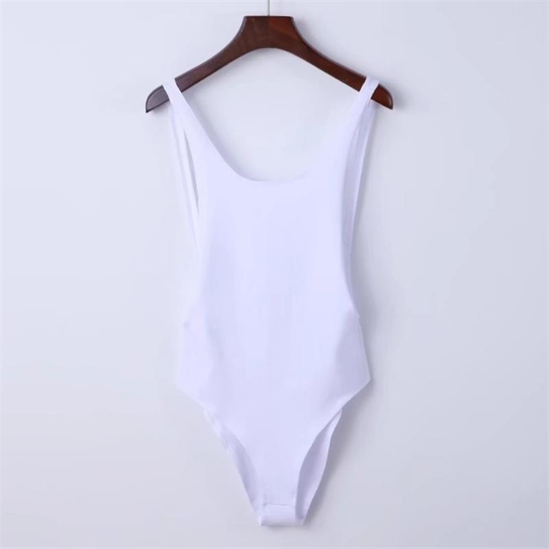 Candy-colored Retro Solid-color Stretch High-rise Suspender Jumpsuit