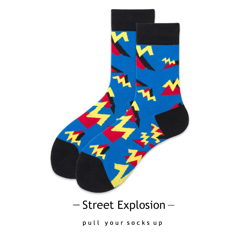 Cartoon Jacquard Sports Skate Socks