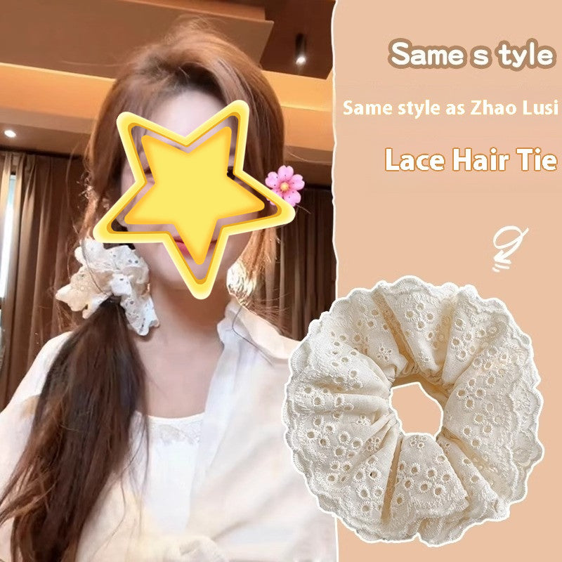 Retro Large Intestine Hair Band Female Hair Rope