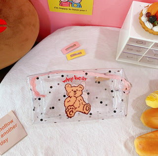 Creative Cartoon Transparent Large-capacity Makeup Bag