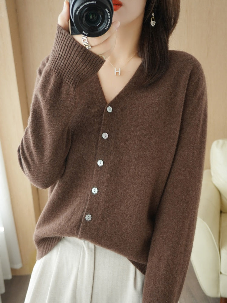 Cardigan V-neck Sweater Loose Bottoming Sweater