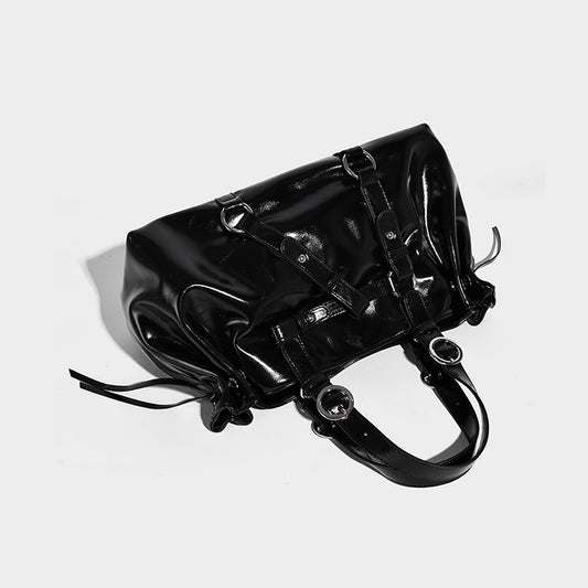 Versatile Oil Wax Leather Commuter ShoulderCrossbody Bag