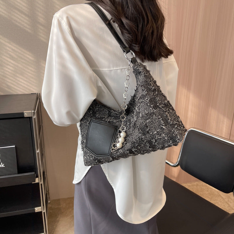 Women's Fashion Hand-carried Checkered Chain Hundred Crossbody Bag