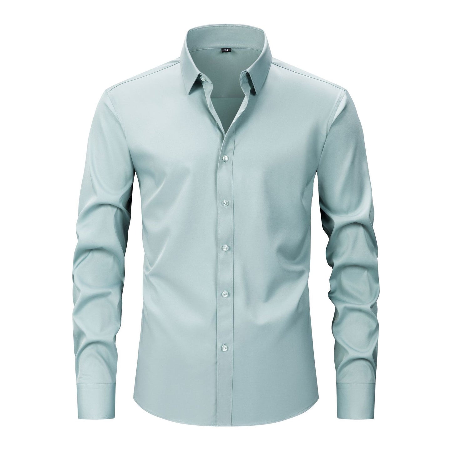 Lightweight Stretchy Plus-size Wrinkle-resistant Long-sleeve Shirt Thats Easy To Care For