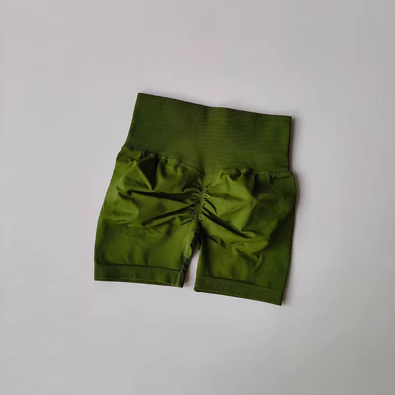 High Waist Stretch Breathable Quick-drying Running Seamless Shorts Sports Yoga Shorts
