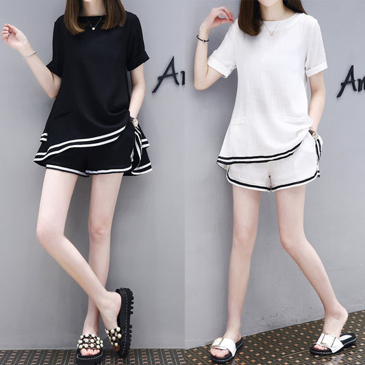Fashionable And Chic Two-piece Shorts Set