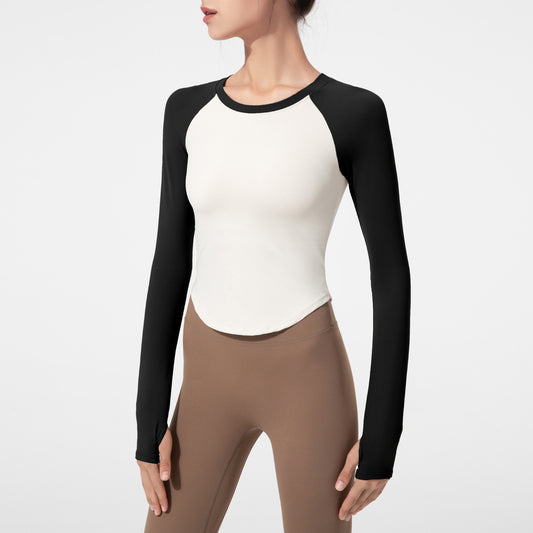 Tight Color Matching Top With Chest Pad
