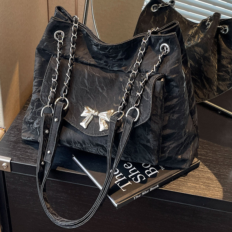 Women's Large Capacity Crossbody Fashionable Versatile College Student Class Bag