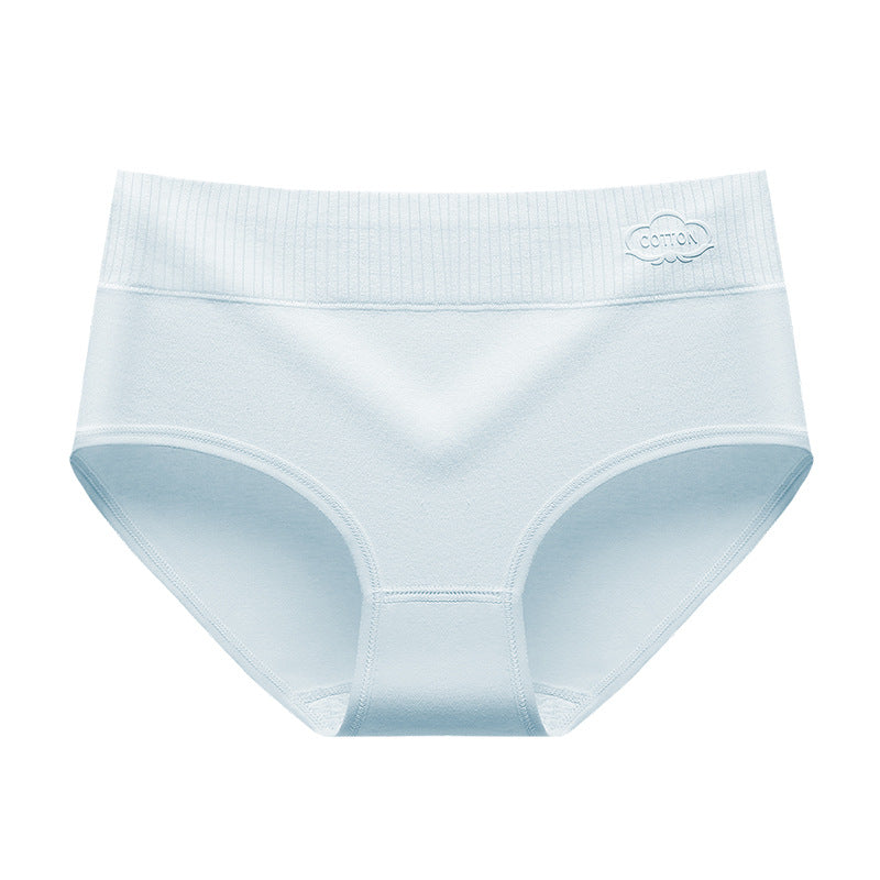 Antibacterial Pure Cotton Women's Underwear Printed Mid Waist Cotton