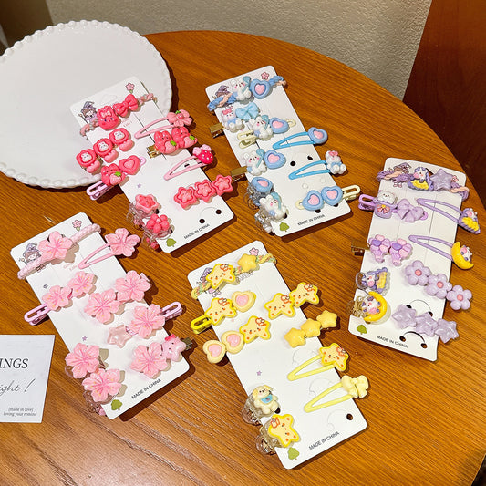 Plastic Hairpin Headdress Flowers Ornament Girls