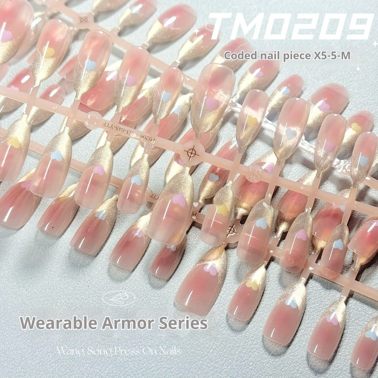 Pattern Cat's Eye 209 Fingertip French Wear Armor Crystal Flash