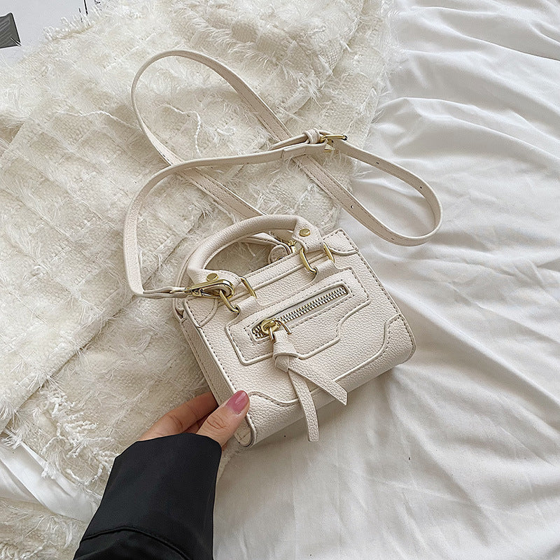 Women's Fashion Solid Color Biker Shoulder Bag