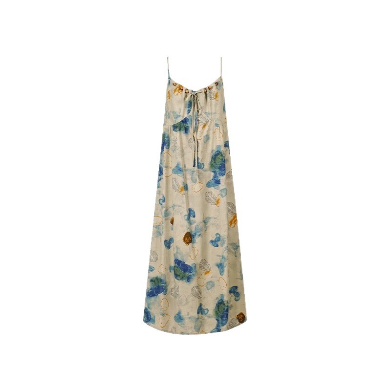 Travel Outfit Tie-dye Ink-wash Painting Dress