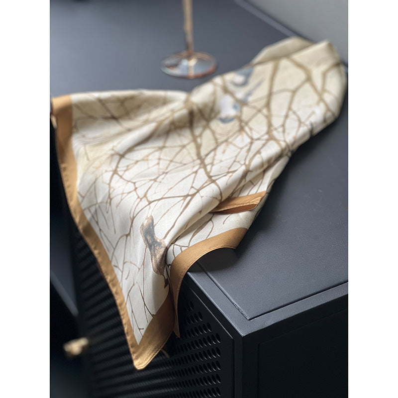Women's Polyester Striped Polka Dot Small Square Scarf