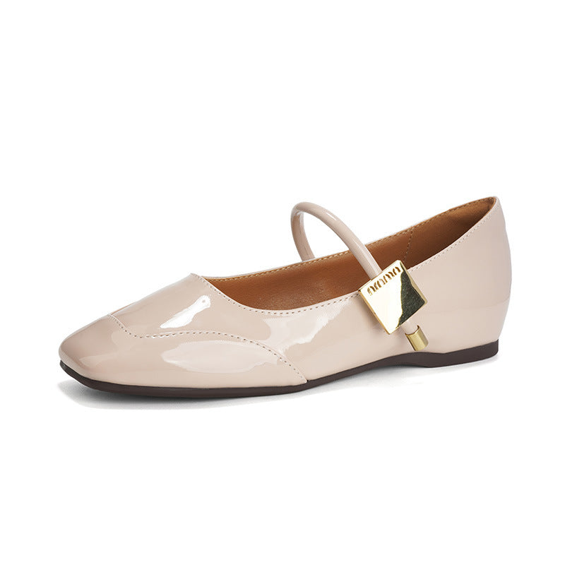 Soft Bottom Height Increasing Insole Breathable Mary Jane Shallow Mouth Pumps