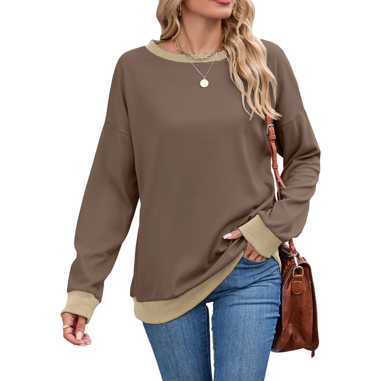 European And American Round Neck Loose Top
