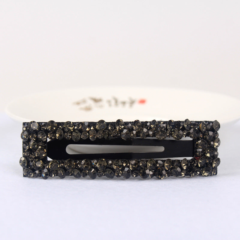 Diamond Colorful Crystals Rectangular BB Clip Break Hair Side Bang Clip