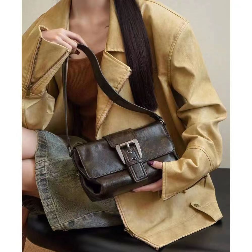Originalt design, Maillard-stil, taske, efterår og vinter, kvinder