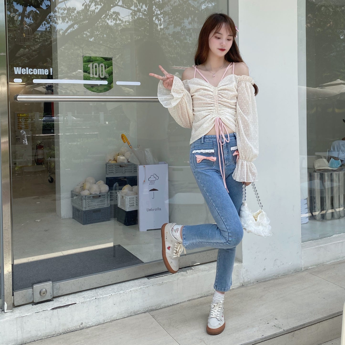 Design Slim Jeans til kvinder, lige model, høj talje, strækbare, cigaret-slim lange bukser