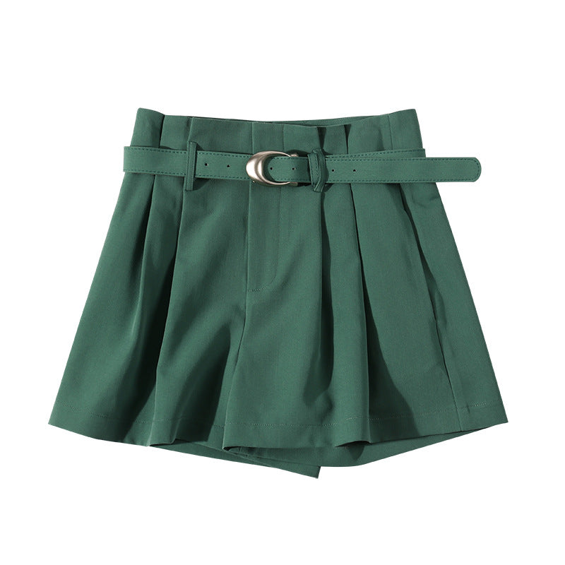 Fashion Versatile Casual Pants Green High Waist Women's Pants