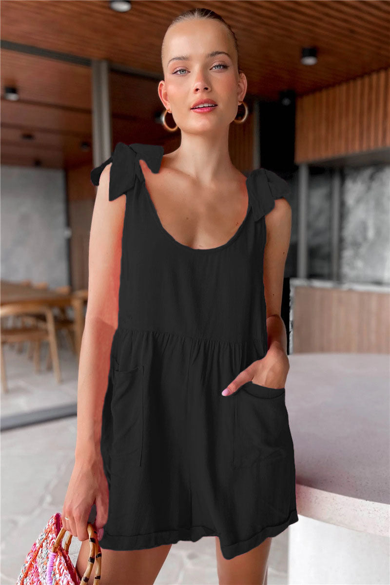 Solid Sleeveless Casual Women's Jumpsuit