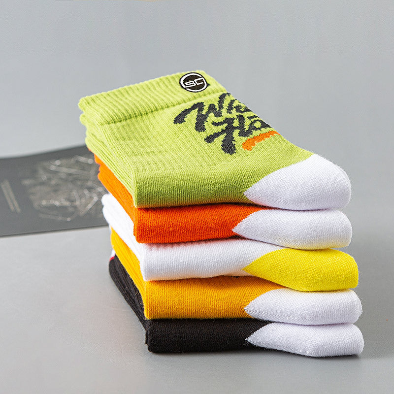 Men's Spring And Summer Mid Cylinder Men's Cotton Socks Four Seasons