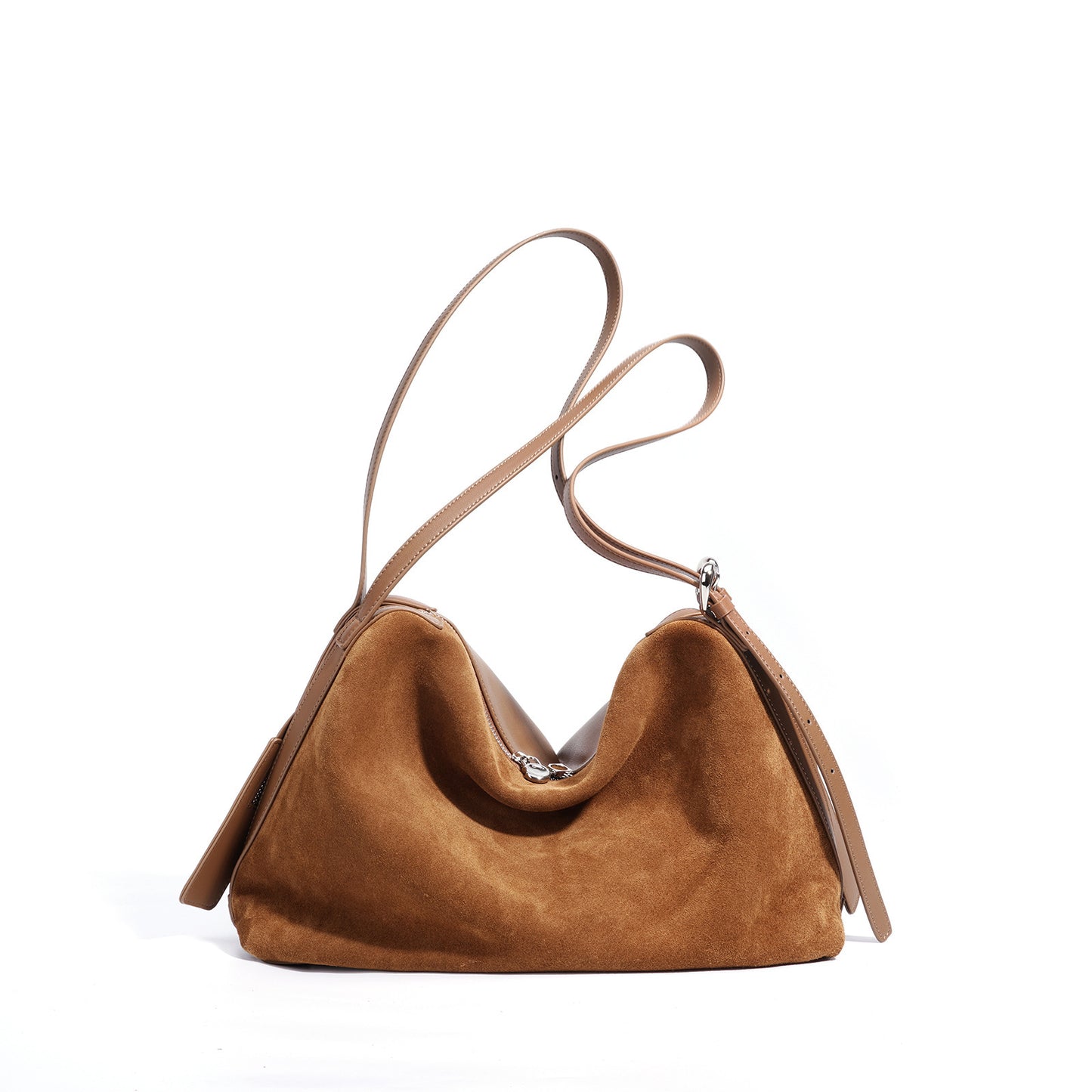 Large-capacity One-shoulder Boston Tote Bag With A Vintage Style