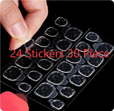 Upgraded Ultra-thin Jelly Glue Nail Stickers Super Sticky Fake Nails Double-sided Wearable