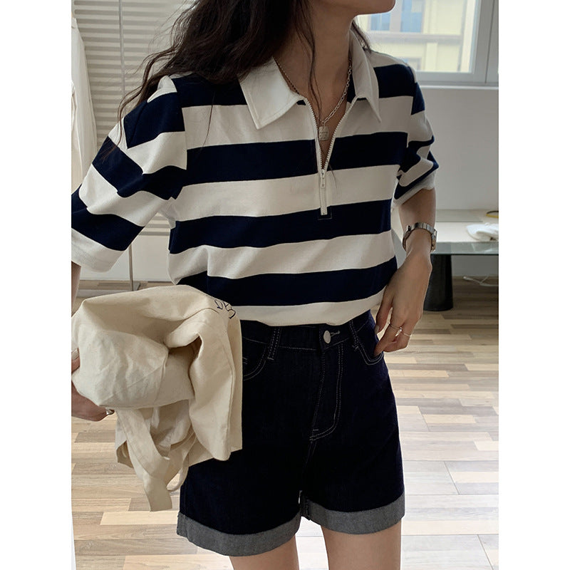 Women's High Waist Loose Rolled Denim Shorts