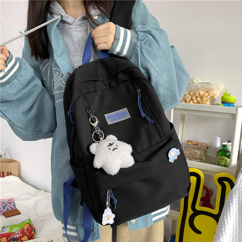 Waterproof White College Backpack