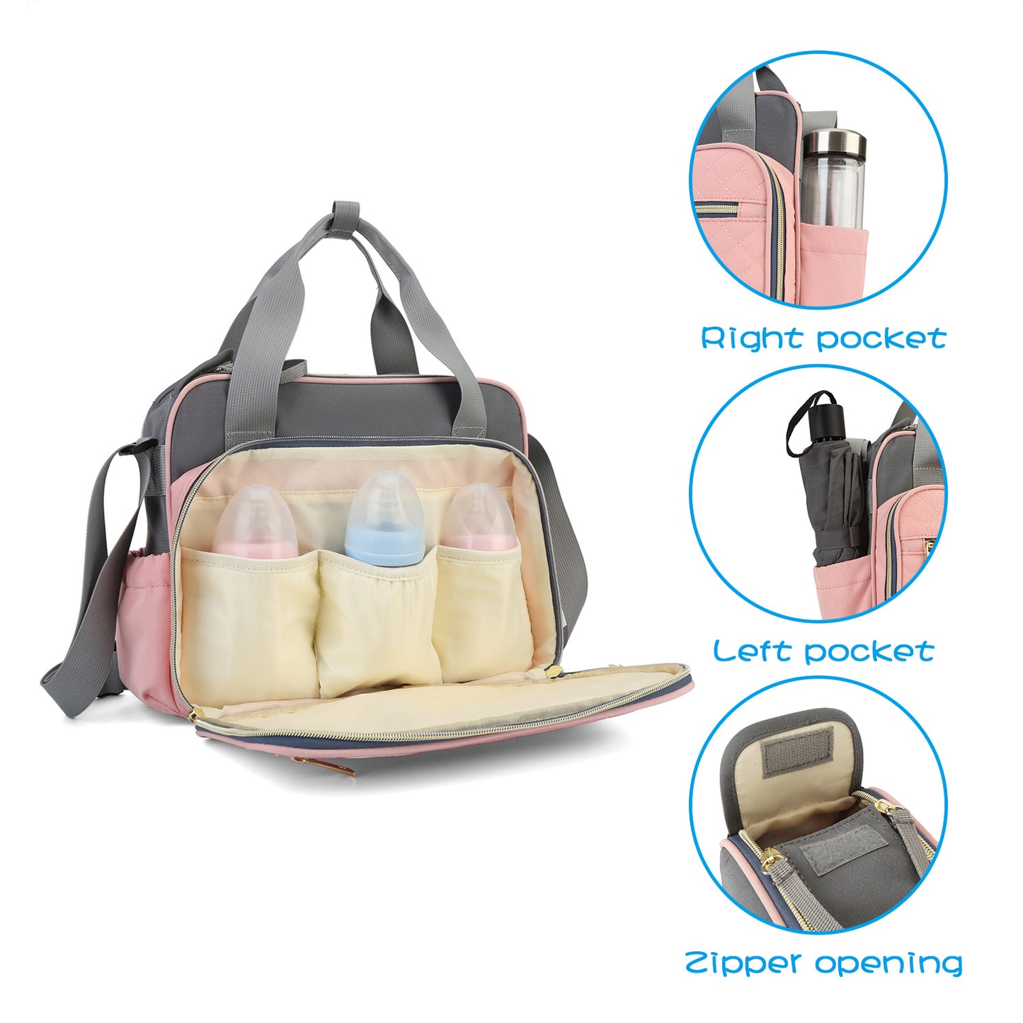 Fashionable Large Capacity Waterproof One-shoulder Diagonal Mummy Bag