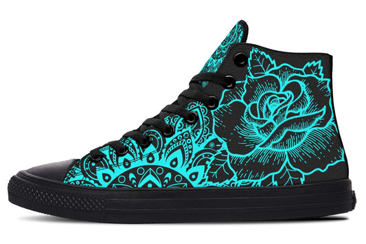Men's And Women's Fashion Color Printing High-top Canvas Shoes