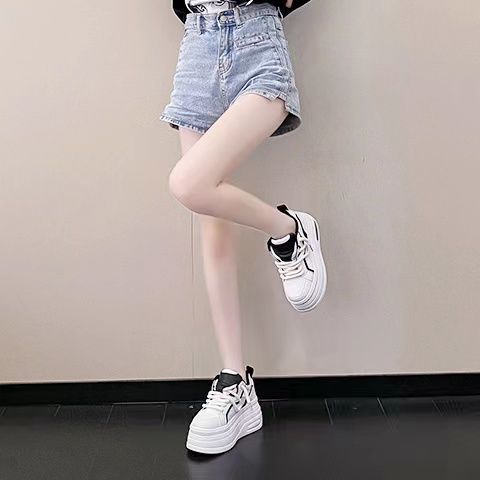Invisible Hidden Heel White Shoes Female  10CM