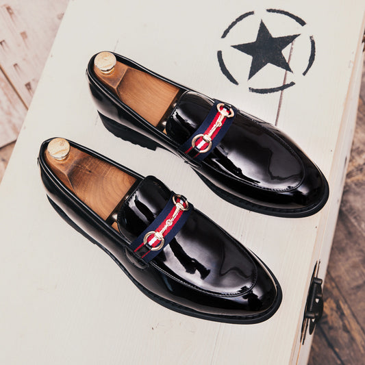 Tassel Men's Shoes Korean Style Shaved Leather Retro Pointed Toe Shoes
