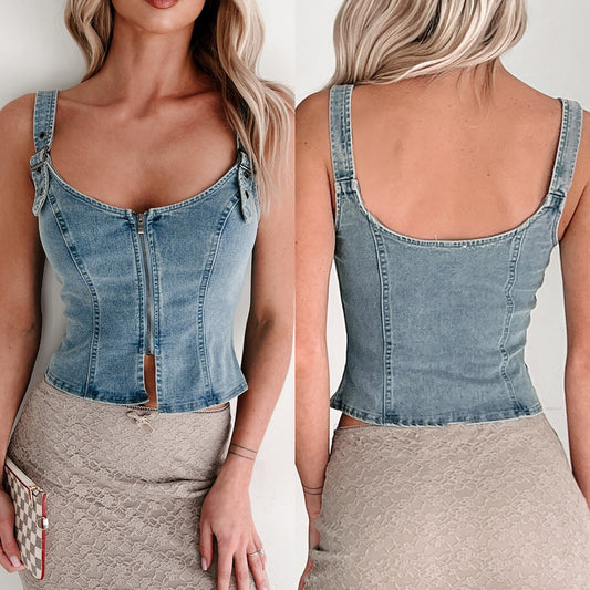 Women's Cowboy Cardigan Sleeveless Top