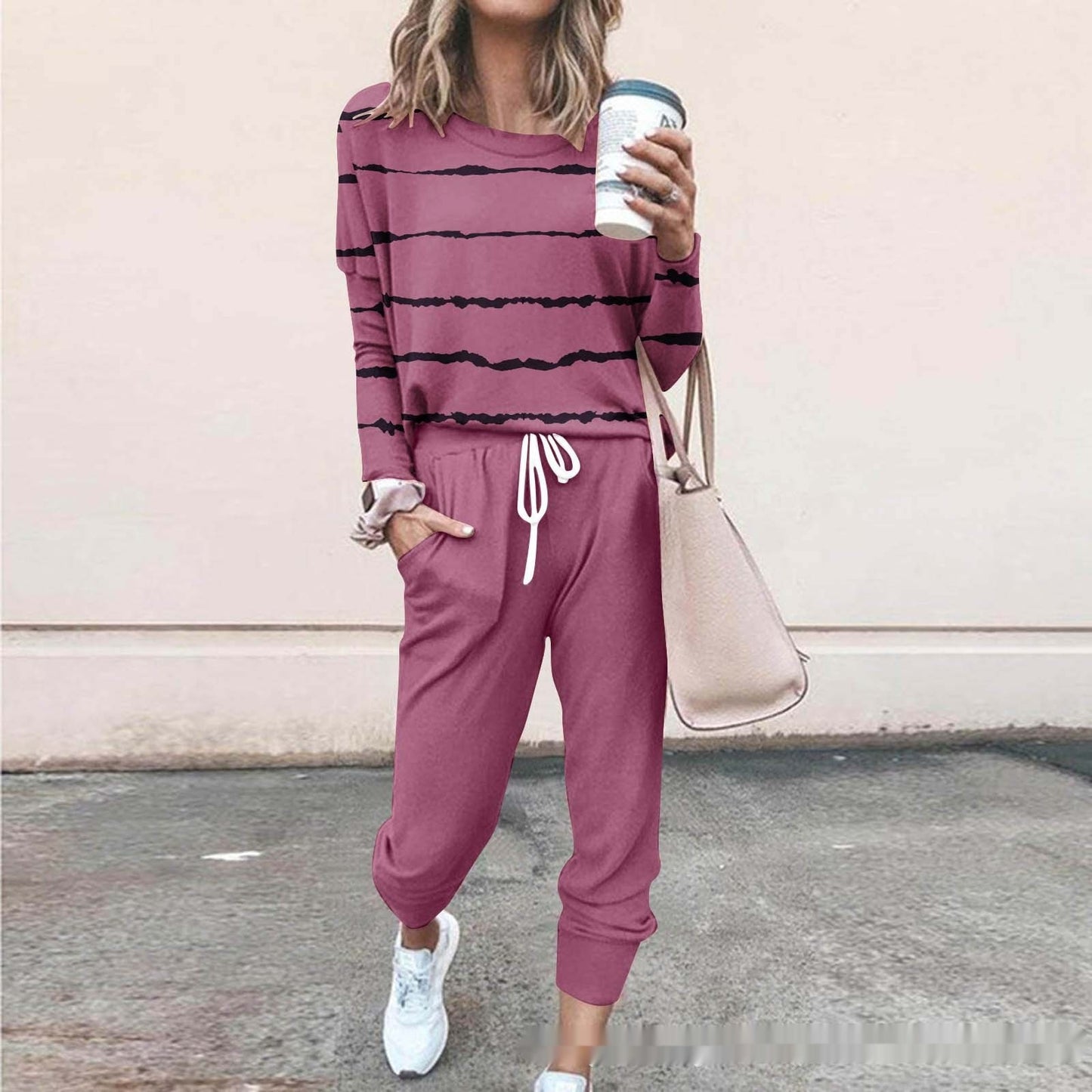Women's 3D Printed Sweatshirt And Sweatpants Casual Set