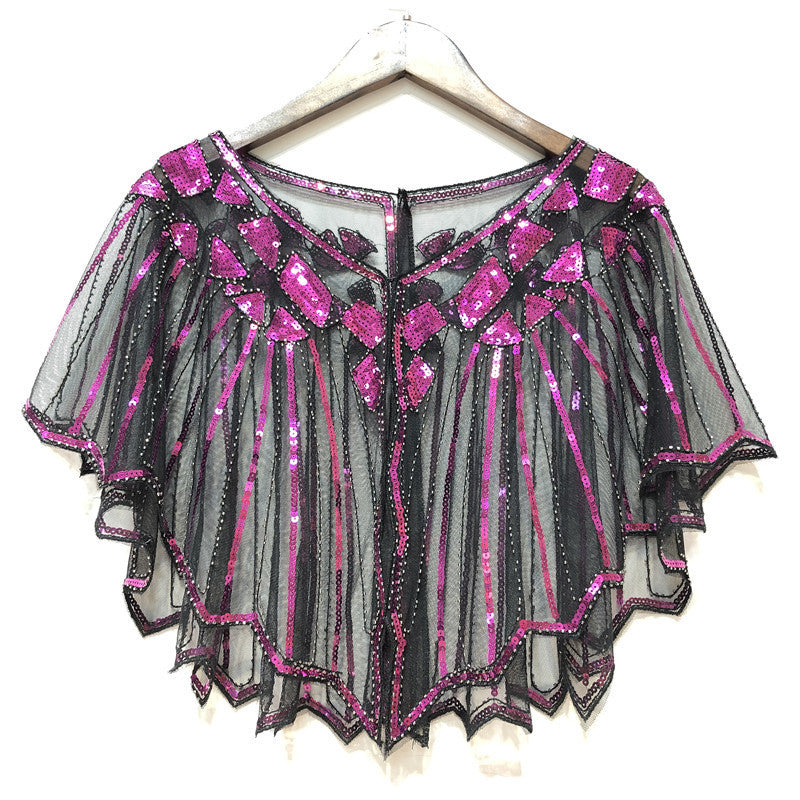 Shawl Outer Match Short And Thin Sequined Dress