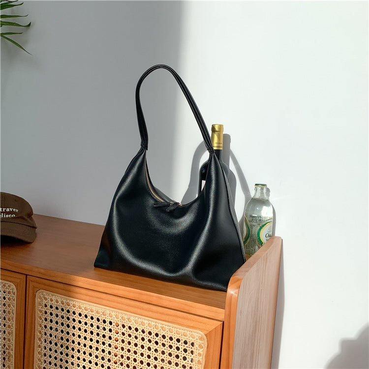 Simple Soft-leather Shoulder Bag For Women Versatile And Niche