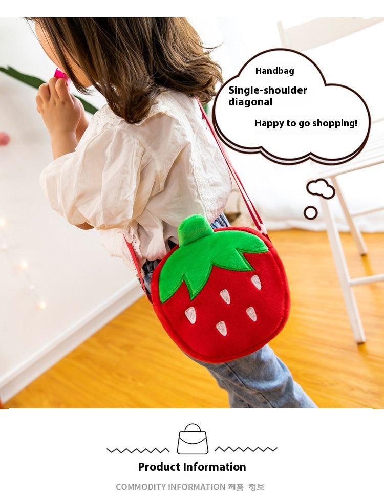 Cute Little Girl Crossbody Strawberry Carrot Fruit Bag