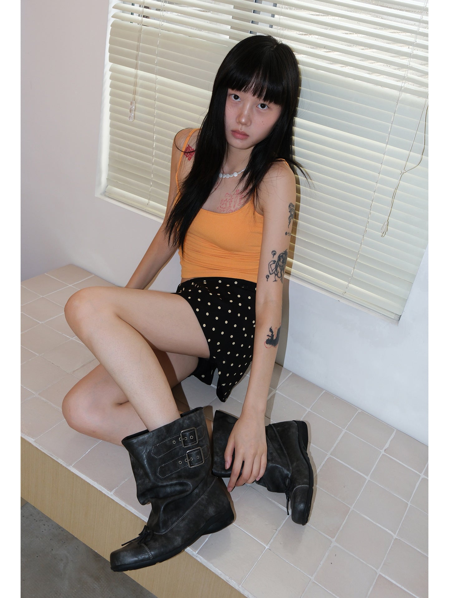 Womens Niche-design Bow-tie Soft-soled Wide-calf Figure-flattering Ankle Boots
