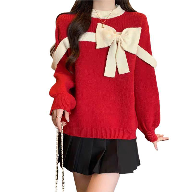 Women's Sweater Stitching Butterfly Autumn And Winter