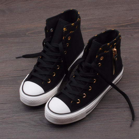 Spring And Summer High-top Canvas Shoes