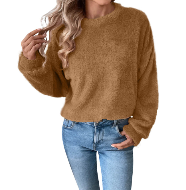Autumn And Winter New Casual Double-sided Velvet Loose Fleece Sweatshirt
