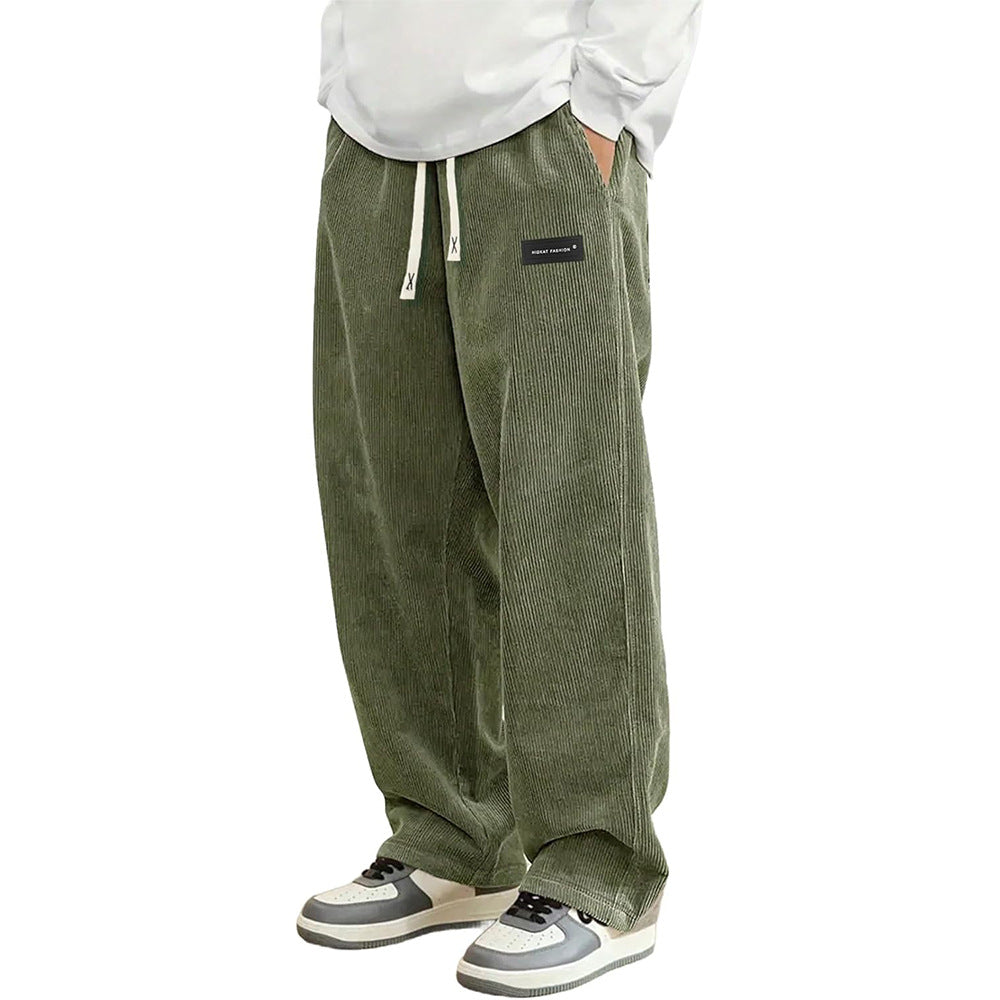 Men Loose-Fit Drawstring Pocket Trousers