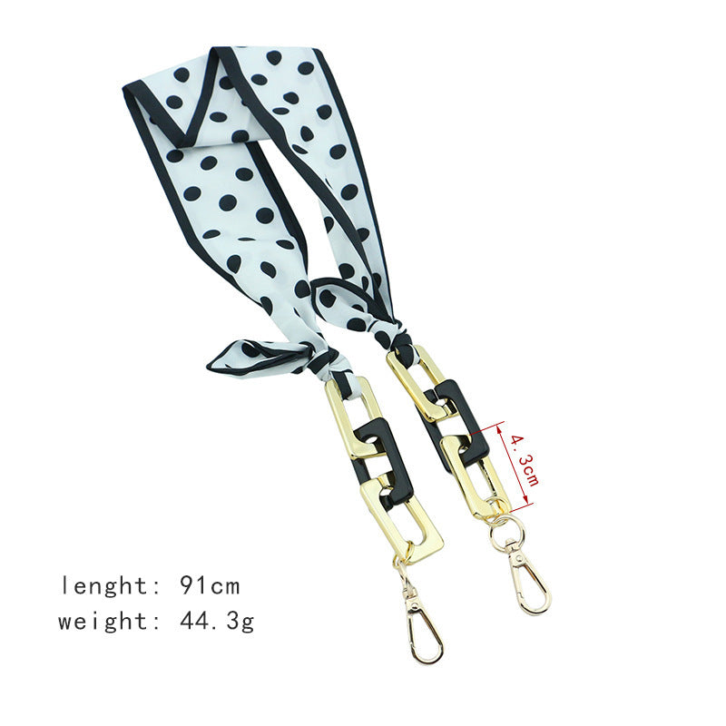 Retro Print Silk Scarf Glasses Chain Hat Windproof Hanging Chain
