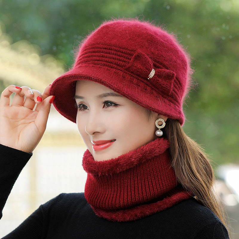 Fashion Velvet Padded Warm Wool Hat