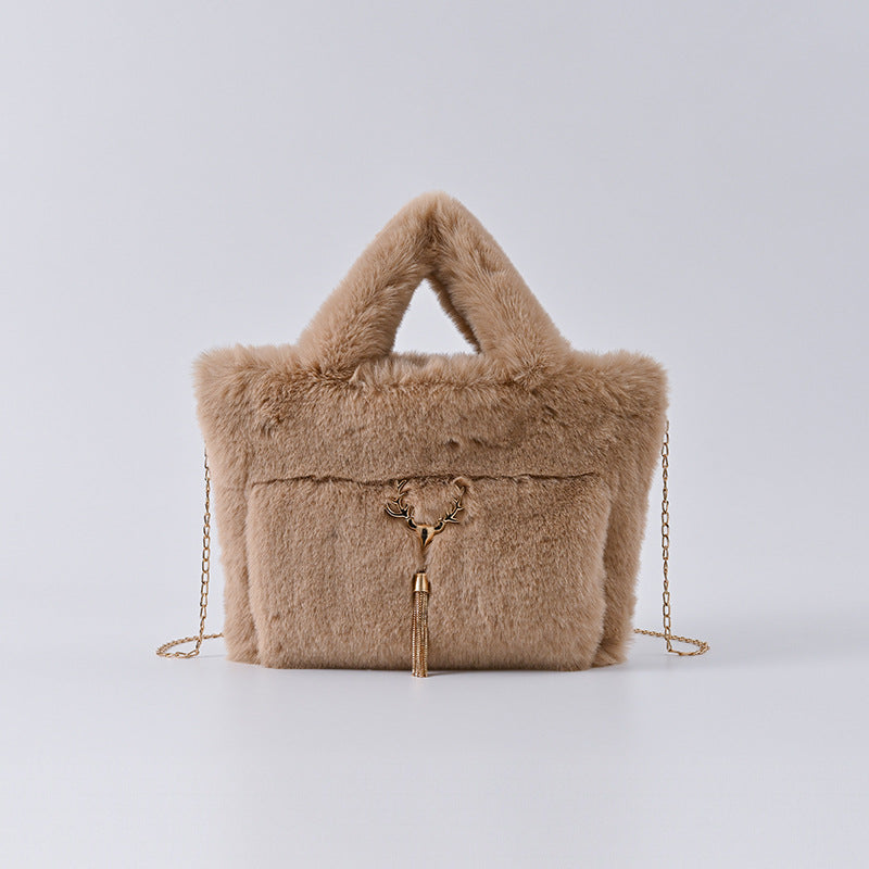 Women's Handbag Plush One Shoulder Bag Crossbody