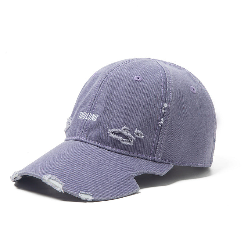 Retro Washed Ripped Baseball Cap Fashion Cowboy Japanese Street