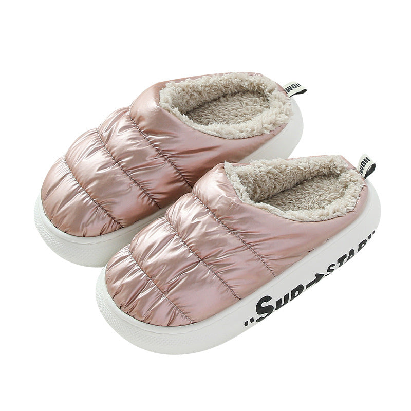 Down Cloth Home Cotton Slippers Indoor Men's And Women's Non-slip Flooring
