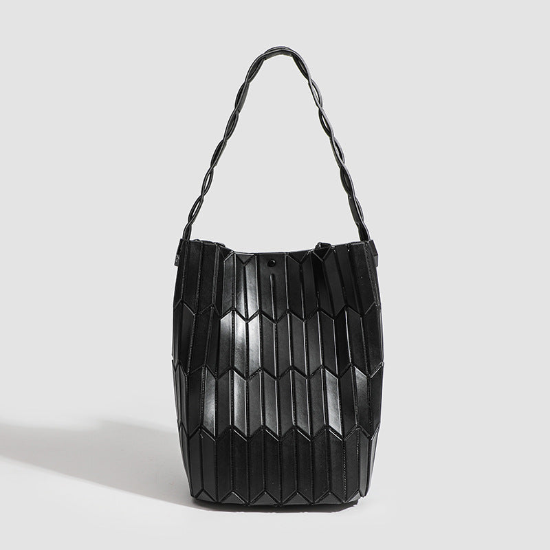 Geometric Rhombus Color Matching Shoulder Bag